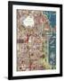 Colorful Map of Chicago-null-Framed Art Print