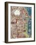 Colorful Map of Chicago-null-Framed Art Print