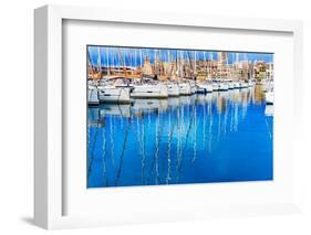 Colorful marina, Marseille, France. Second largest city in France-William Perry-Framed Photographic Print