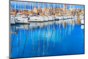Colorful marina, Marseille, France. Second largest city in France-William Perry-Mounted Photographic Print