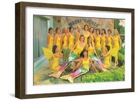 Colorful Mermaids, Retro-null-Framed Art Print