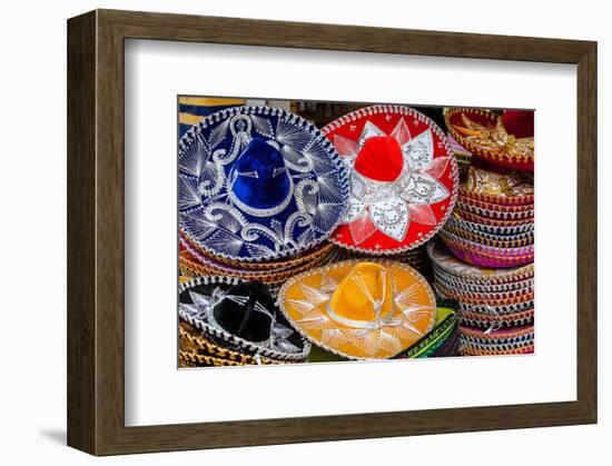 Colorful Mexican Sombreros-null-Framed Art Print