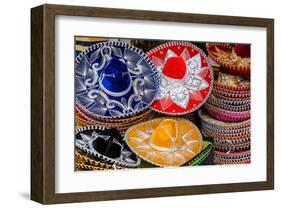 Colorful Mexican Sombreros-null-Framed Art Print