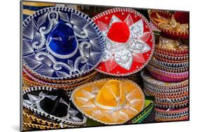 Colorful Mexican Sombreros-null-Mounted Art Print