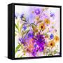 Colorful Mix Flowers-Ata Alishahi-Framed Stretched Canvas