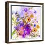 Colorful Mix Flowers-Ata Alishahi-Framed Giclee Print