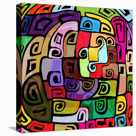 Colorful Modern Design-stekloduv-Stretched Canvas