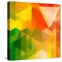 Colorful Mosaic Background Made Of Triangle Shapes-OlgaYakovenko-Stretched Canvas