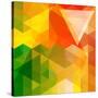 Colorful Mosaic Background Made Of Triangle Shapes-OlgaYakovenko-Stretched Canvas