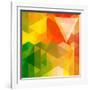 Colorful Mosaic Background Made Of Triangle Shapes-OlgaYakovenko-Framed Art Print