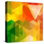 Colorful Mosaic Background Made Of Triangle Shapes-OlgaYakovenko-Stretched Canvas