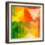 Colorful Mosaic Background Made Of Triangle Shapes-OlgaYakovenko-Framed Art Print