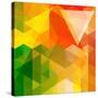 Colorful Mosaic Background Made Of Triangle Shapes-OlgaYakovenko-Stretched Canvas