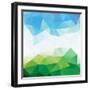 Colorful Mosaic Triangle Background-Rasveta-Framed Art Print