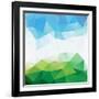 Colorful Mosaic Triangle Background-Rasveta-Framed Art Print