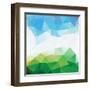 Colorful Mosaic Triangle Background-Rasveta-Framed Art Print