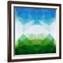 Colorful Mosaic Triangle Background-Rasveta-Framed Premium Giclee Print