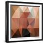 Colorful Mosaic Triangle Background-Rasveta-Framed Art Print