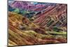Colorful mountains in Zhangye National Geopark. Zhangye, Gansu Province, China.-Keren Su-Mounted Photographic Print