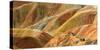 Colorful mountains in Zhangye National Geopark. Zhangye, Gansu Province, China.-Keren Su-Stretched Canvas