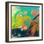 Colorful Movement II-Alonzo Saunders-Framed Art Print