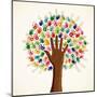 Colorful Multi-Ethnic Tree-cienpies-Mounted Art Print