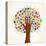 Colorful Multi-Ethnic Tree-cienpies-Stretched Canvas