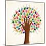 Colorful Multi-Ethnic Tree-cienpies-Mounted Art Print