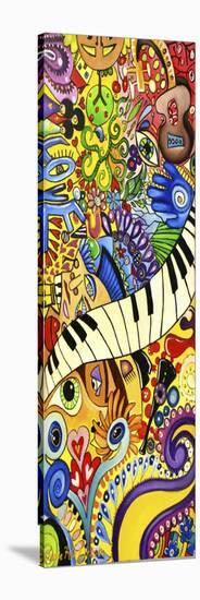 Colorful Music Collage-Cherie Roe Dirksen-Stretched Canvas