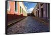 Colorful Narrow Street Of Old San Juan, Pr-George Oze-Framed Stretched Canvas