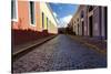 Colorful Narrow Street Of Old San Juan, Pr-George Oze-Stretched Canvas