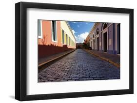 Colorful Narrow Street Of Old San Juan, Pr-George Oze-Framed Photographic Print