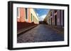 Colorful Narrow Street Of Old San Juan, Pr-George Oze-Framed Photographic Print