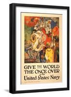 Colorful Navy Recruitment Poster-null-Framed Art Print