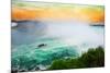 Colorful Niagara Falls Sunset-null-Mounted Art Print