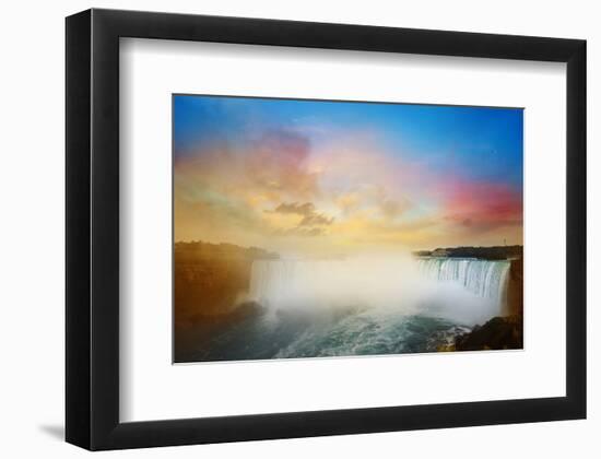 Colorful Niagara Falls Sunset-null-Framed Art Print