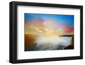 Colorful Niagara Falls Sunset-null-Framed Art Print