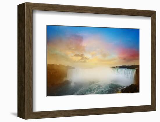 Colorful Niagara Falls Sunset-null-Framed Art Print
