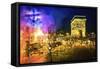 Colorful Night in Paris-Philippe Hugonnard-Framed Stretched Canvas