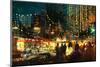 colorful nightlife-null-Mounted Art Print