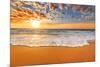 Colorful Ocean Beach Sunrise.-vrstudio-Mounted Photographic Print