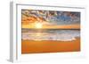 Colorful Ocean Beach Sunrise.-vrstudio-Framed Photographic Print