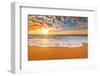 Colorful Ocean Beach Sunrise.-vrstudio-Framed Photographic Print