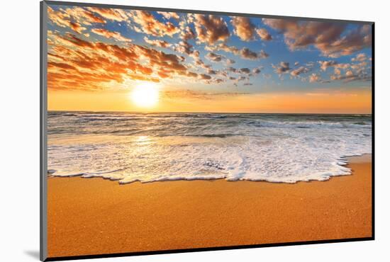 Colorful Ocean Beach Sunrise.-vrstudio-Mounted Photographic Print