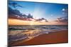 Colorful Ocean Beach Sunrise.-VRstudio-Mounted Premium Photographic Print