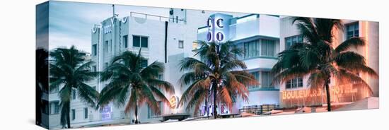 Colorful Ocean Drive - South Beach - Miami Beach Art Deco Distric - Florida-Philippe Hugonnard-Stretched Canvas