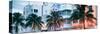 Colorful Ocean Drive - South Beach - Miami Beach Art Deco Distric - Florida-Philippe Hugonnard-Stretched Canvas