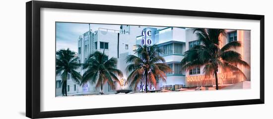 Colorful Ocean Drive - South Beach - Miami Beach Art Deco Distric - Florida-Philippe Hugonnard-Framed Photographic Print