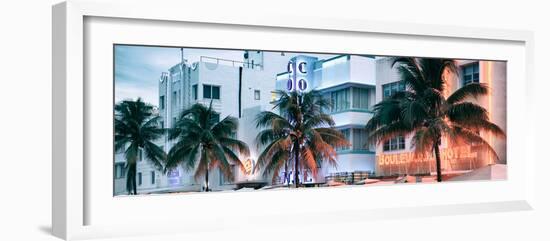 Colorful Ocean Drive - South Beach - Miami Beach Art Deco Distric - Florida-Philippe Hugonnard-Framed Photographic Print