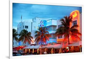 Colorful Ocean Drive - South Beach - Miami Beach Art Deco Distric - Florida-Philippe Hugonnard-Framed Photographic Print